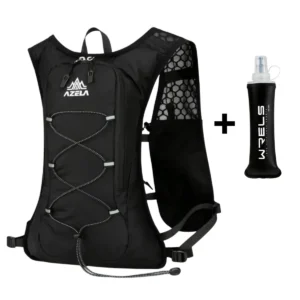 Chaleco Deportivo Con Termo Flexible De Hidratación y Reflectivos con Silbato – Mochila Ultraligera para Correr, Ciclismo, Senderismo y Maratón